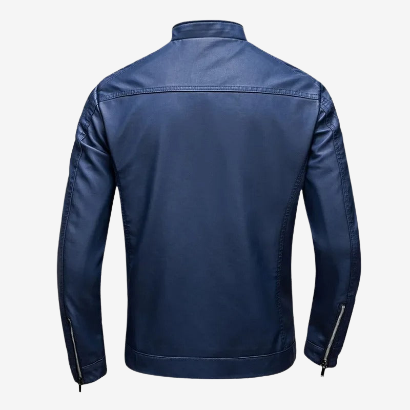 Mario™ | Chaqueta de Cuero con Cuello
