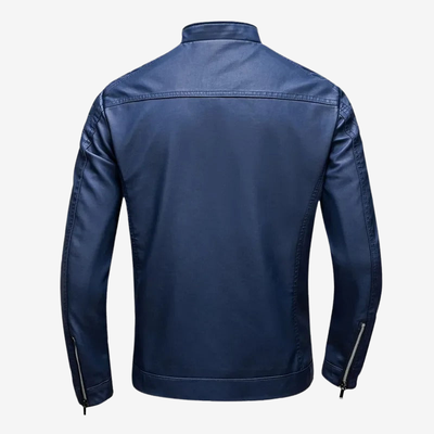 Mario™ | Chaqueta de Cuero con Cuello