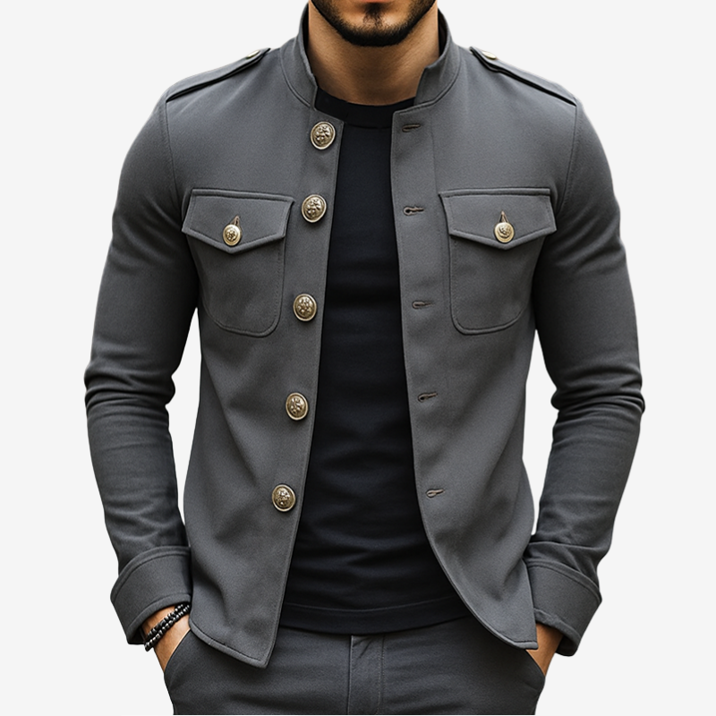 Bosco™ | Chaqueta Casual de Botones Sólida