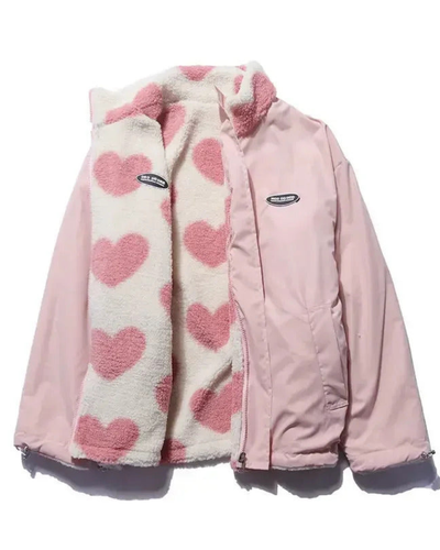 Klara | Chaqueta reversible con diseño de corazones