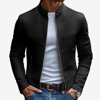 Bosco™ | Chaqueta de Cuero Premium con Relieve