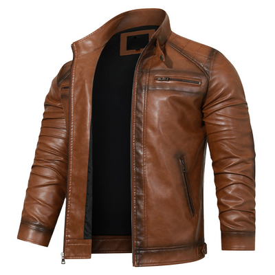 Julio™ | Chaqueta de Cuero Estilo Cruiser