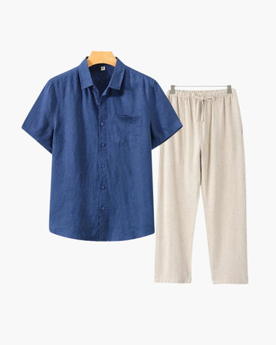 Palma | Conjunto de Lino (Corta Manga)