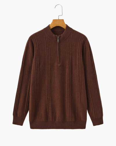 Zaragoza | 100% Cashmere Ribbed Half-Zip
