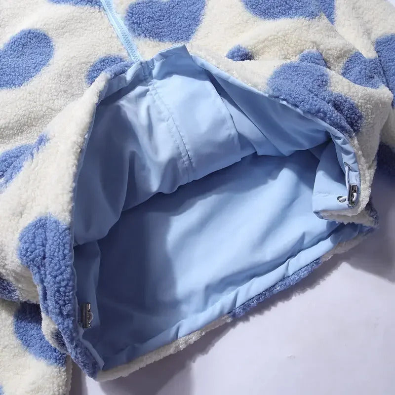 Klara | Chaqueta reversible con diseño de corazones