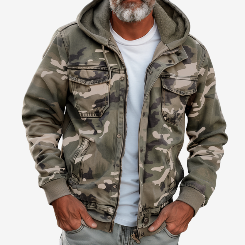 Sergio™ | Chaqueta con Capucha de Camuflaje