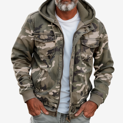 Sergio™ | Chaqueta con Capucha de Camuflaje