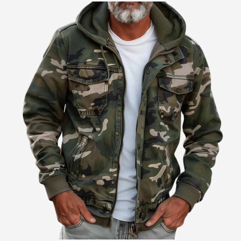 Sergio™ | Chaqueta con Capucha de Camuflaje