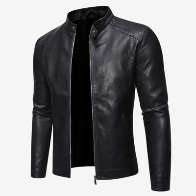 Samuel™ | Chaqueta de cuero negro atemporal